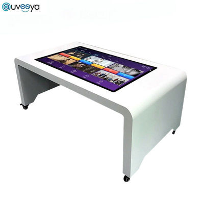 Auveeya moderou a tabela interativa da exposição do monitor Tabletop de vidro do tela táctil do LCD