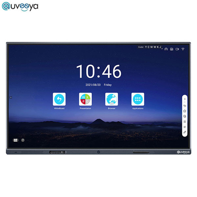 Multi tela plano interativo 75Inch do diodo emissor de luz Digital do toque 16GB para a escola